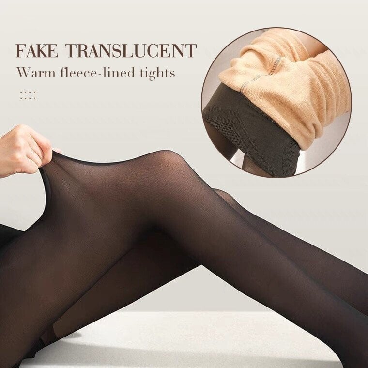 Naotstore - Super Warm Flawless Translucent Fleeced Tights