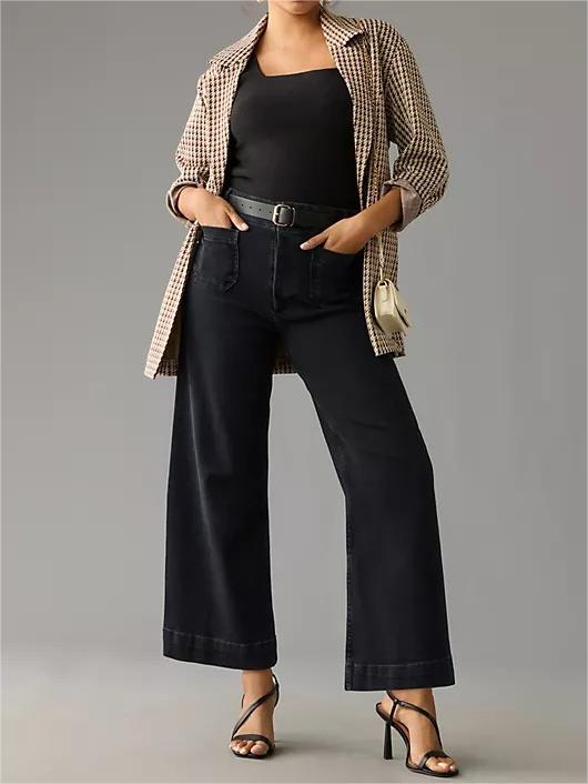 š„Last day! š„Special sale - Tummy Control Cropped Wide-Leg Jeans - naotstore
