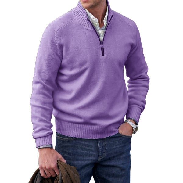 Naotstore - Men's Cashmere Zipper Basic Sweater