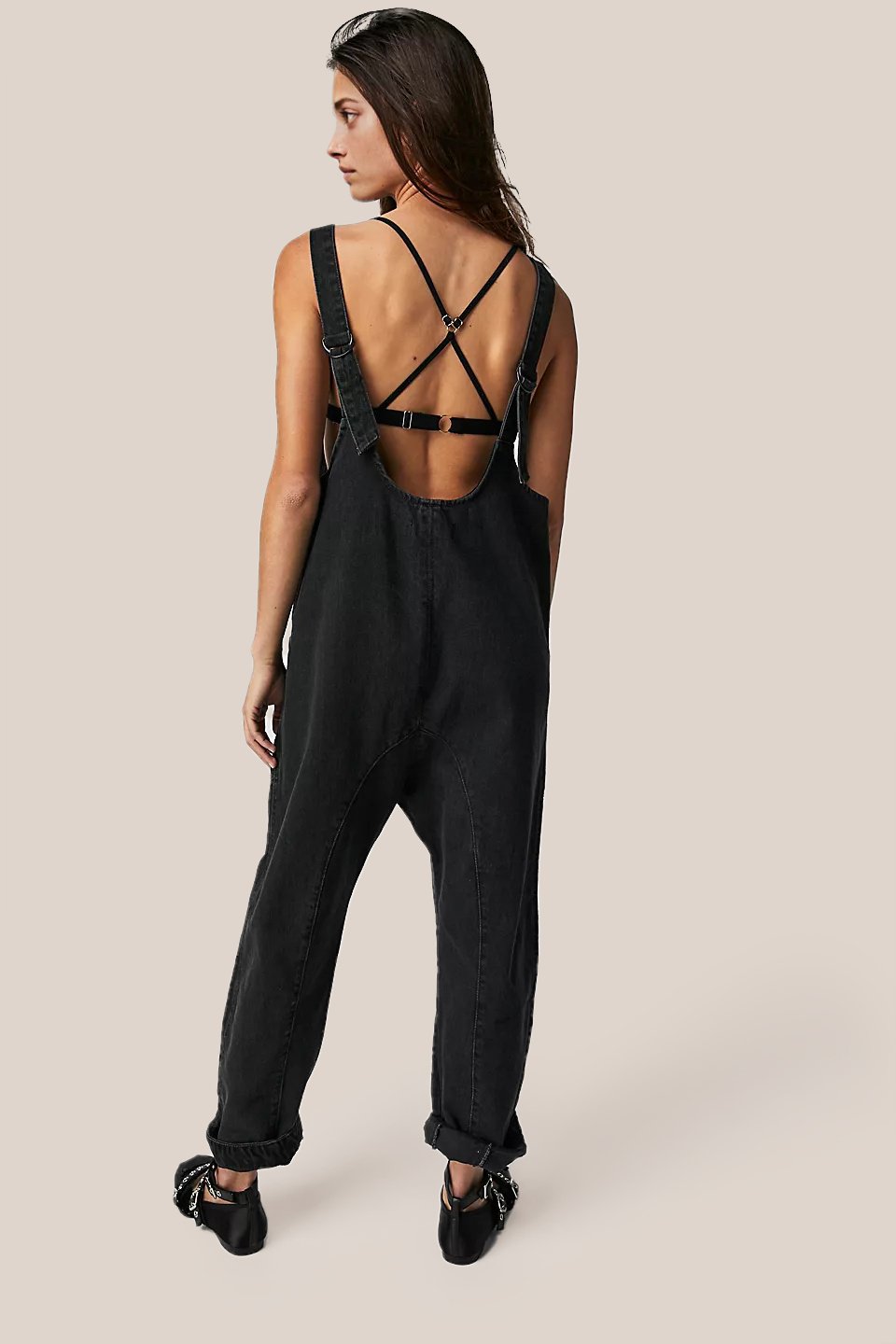 Naotstore - Denim Jumpsuit With Pockets