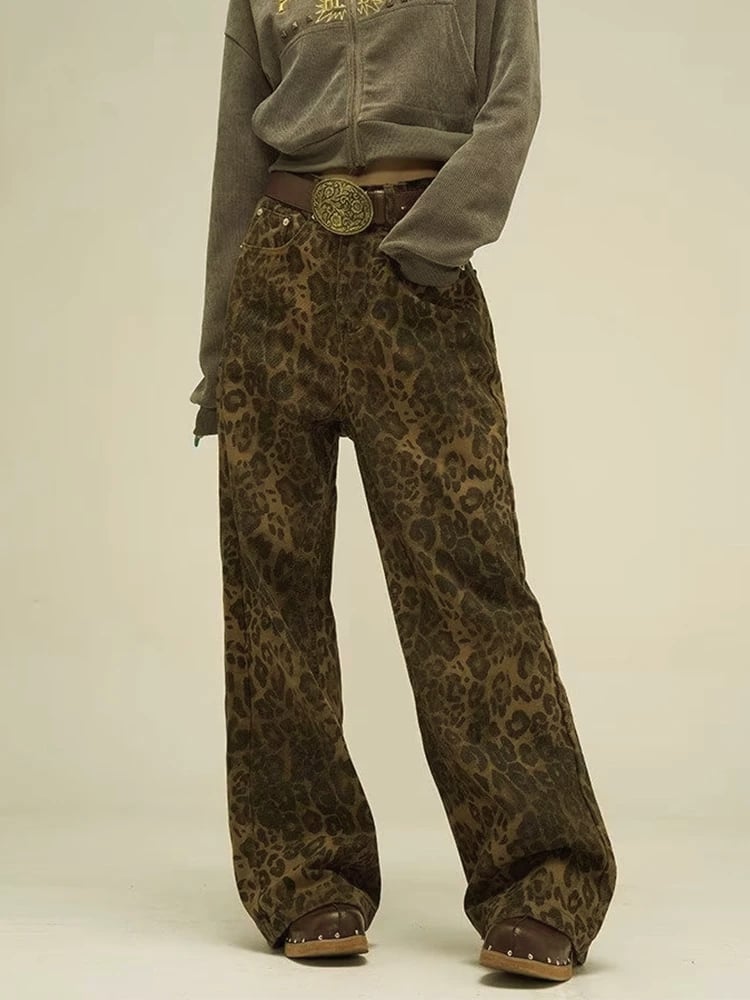 Naotstore - Viral Leopard Print Jeans