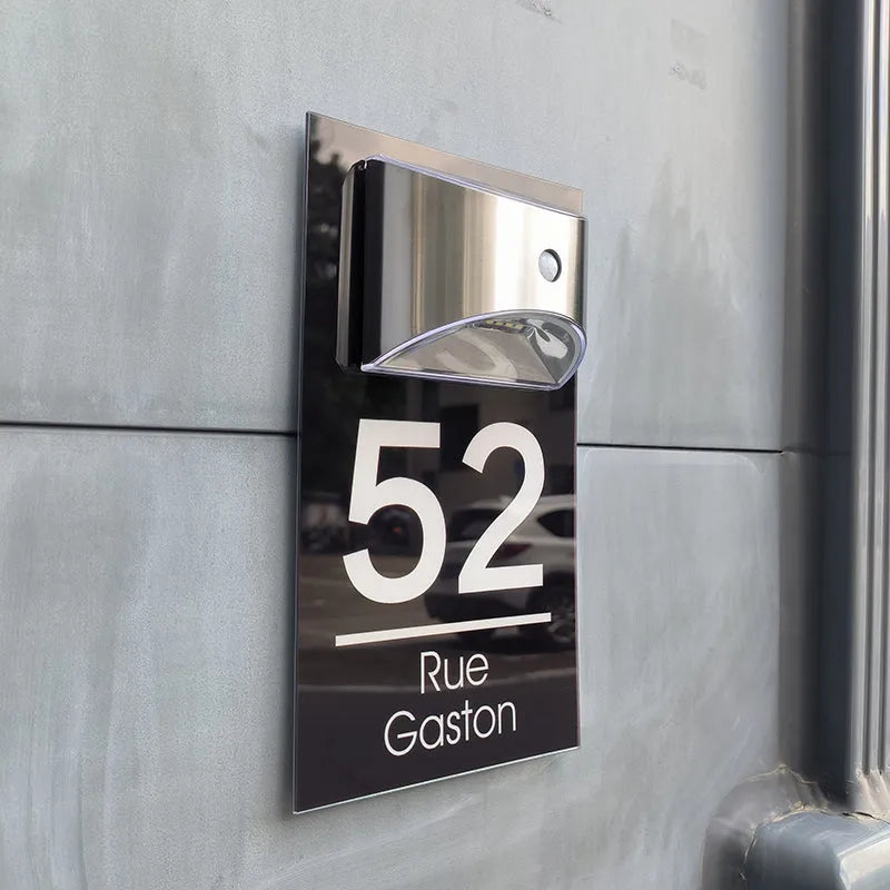 Naotstore - Personalized Solar Modern Door Plaque