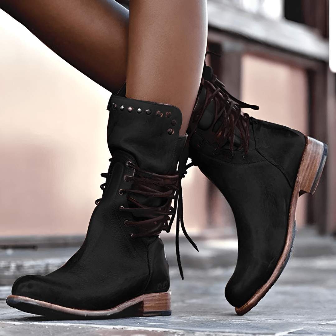 Naotstore - Leather ankle boots with laces