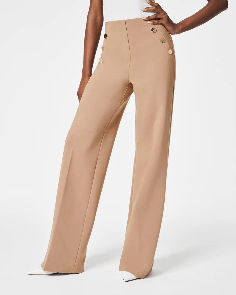 š¤£Last day! š„Special sale - Tummy Control Button Wide Leg Pant - naotstore