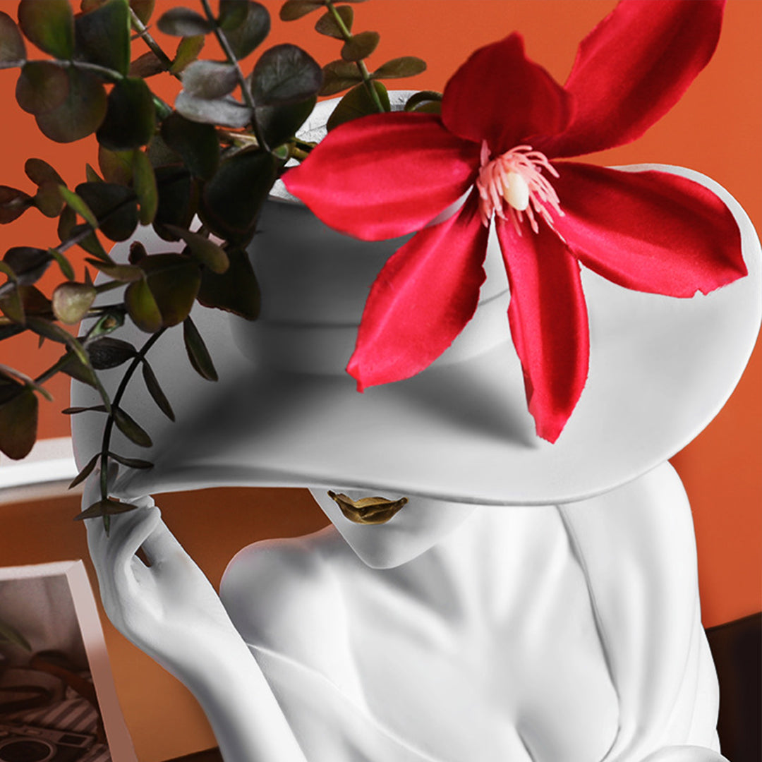 Naotstore - Modern Girl Statue Flower Vase