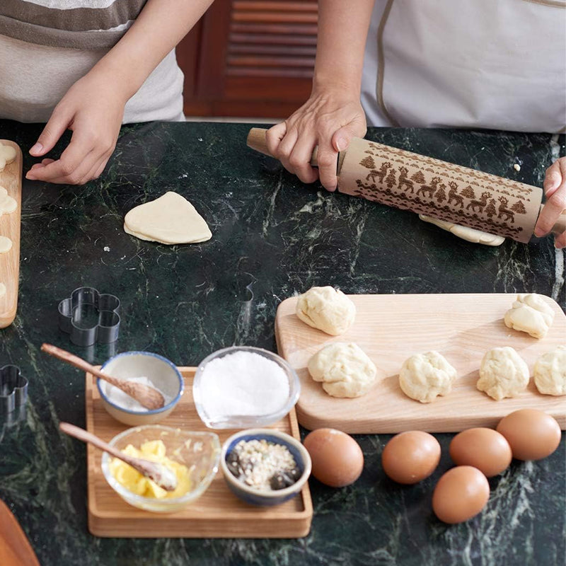 Naotstore - Christmas Wooden Rolling Pins