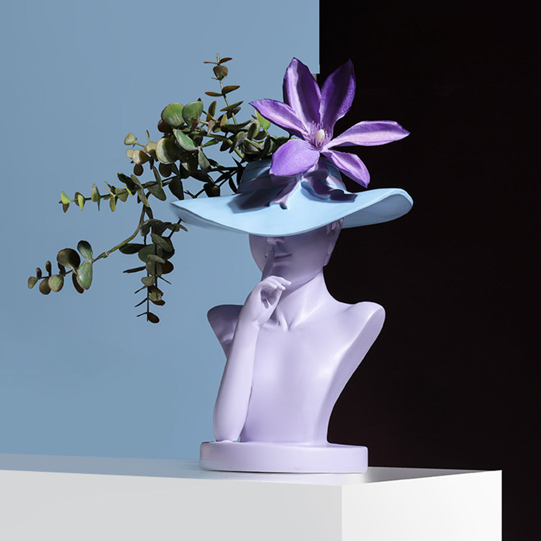 Naotstore - Modern Girl Statue Flower Vase