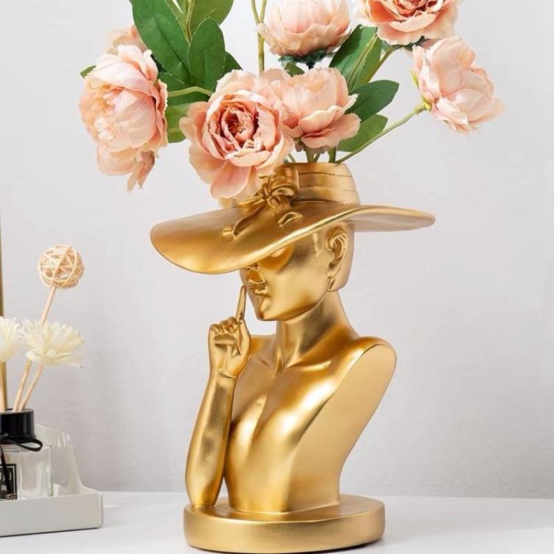 Naotstore - Modern Girl Statue Flower Vase