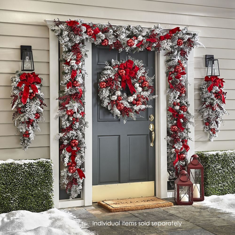 Naotstore - The Cordless Prelit Red And White Holiday Trim