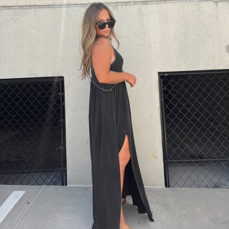 ✨This week's special price is $16.99💗Slit Casual Simple Loose Maxi Long Dress