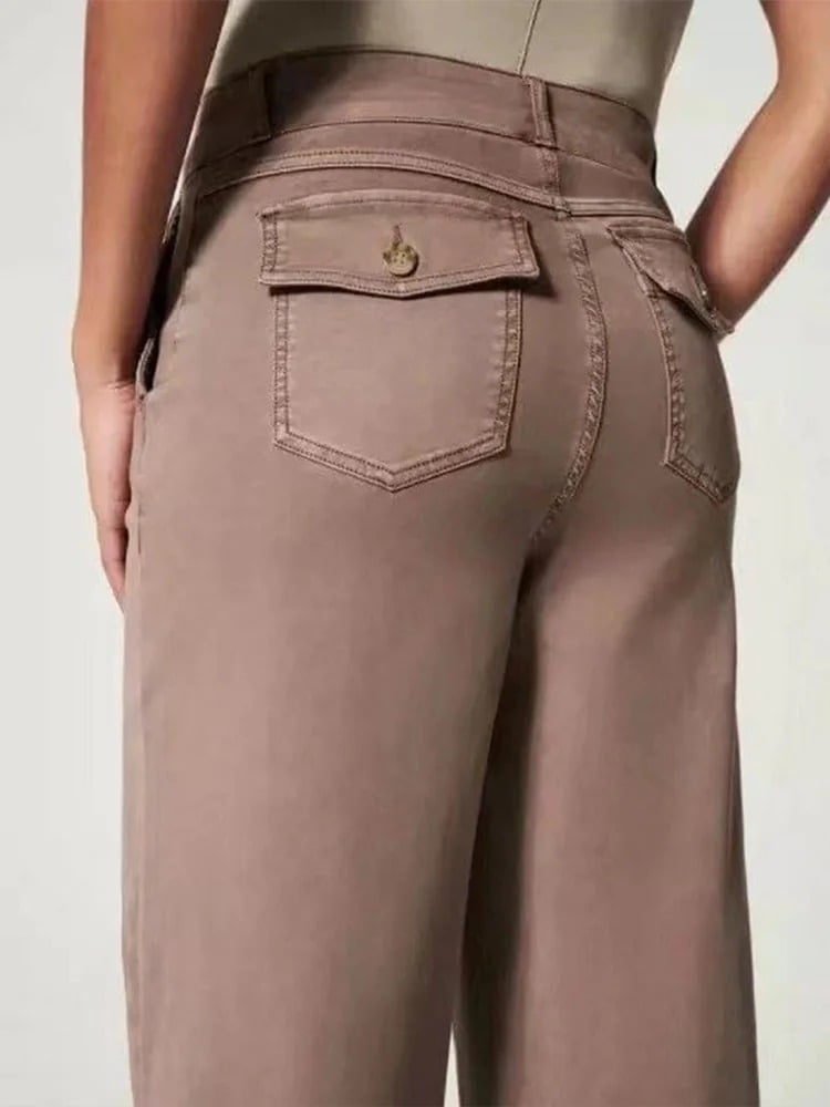 đLast day! đ„Special sale -Tummy Control Twill Cropped Wide Leg Pant - naotstore