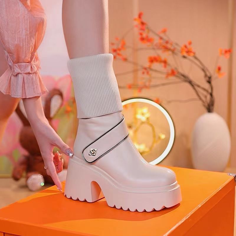 Naotstore - Women's Platform Chunky Heel Knee High Boots