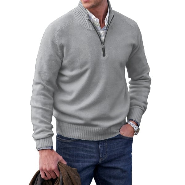 Naotstore - Men's Cashmere Zipper Basic Sweater