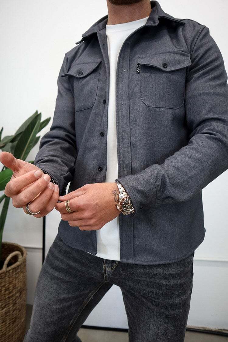 Naotstore - Button Down Shirt Jacket