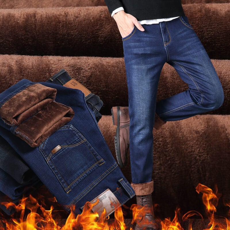 Naotstore - Male Loose Stretchy Denim Straight Pants