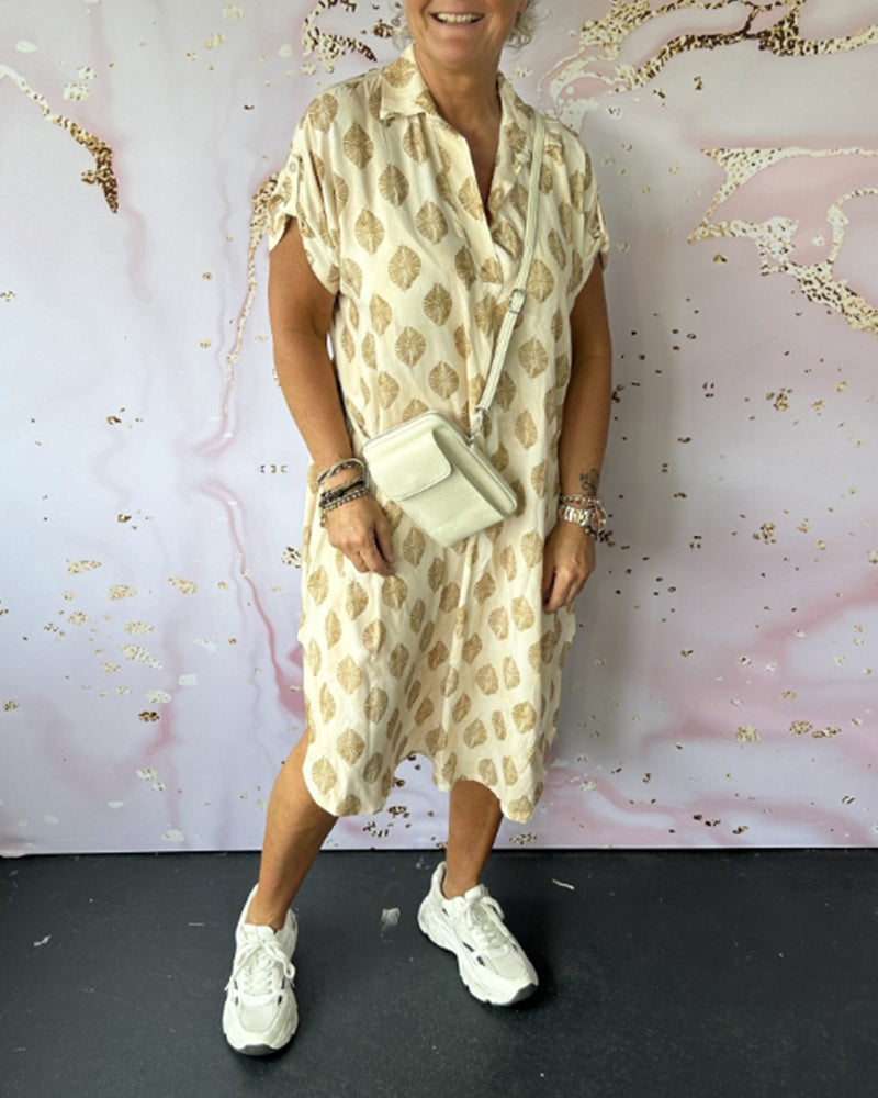 🎉🔥LAST DAY 51% OFF🔥Loose lapel printed shirt dress