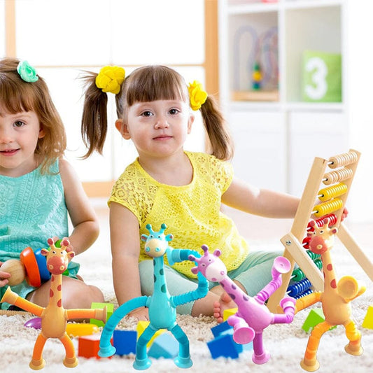 Naotstore - Telescopic suction cup giraffe toy
