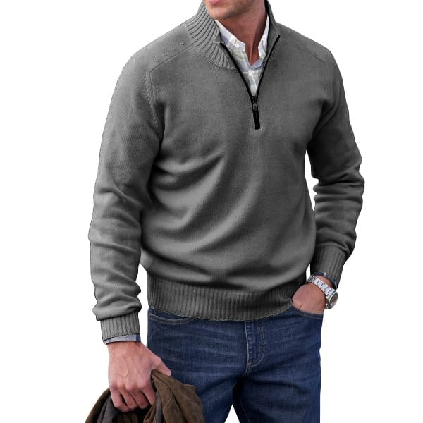Naotstore - Men's Cashmere Zipper Basic Sweater