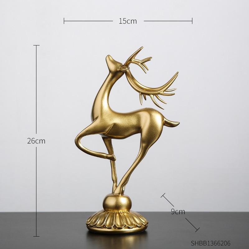 🔥Special products this week - Handmade Golden Deer Animal Figurine - naotstore