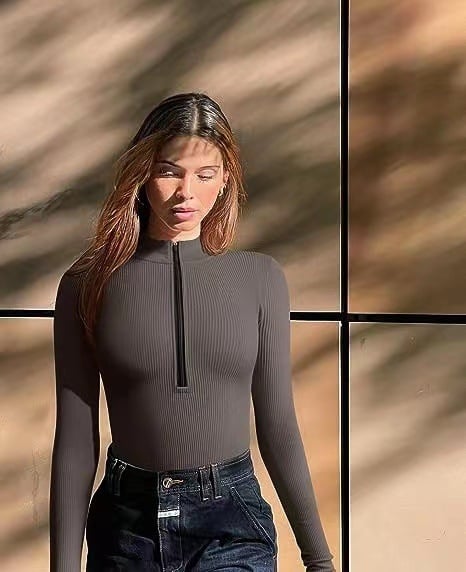 Naotstore - Zip-Up Bodysuit-Buy more save more