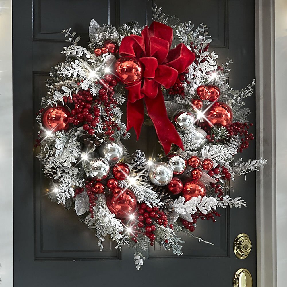 Naotstore - The Cordless Prelit Red And White Holiday Trim