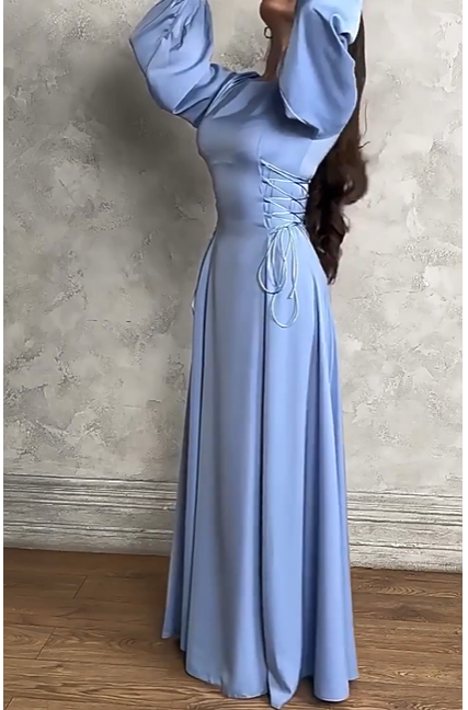 Naotstore - French Elegant Soft Elastic Cuff Long Dress