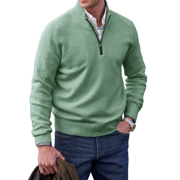 Naotstore - Men's Cashmere Zipper Basic Sweater