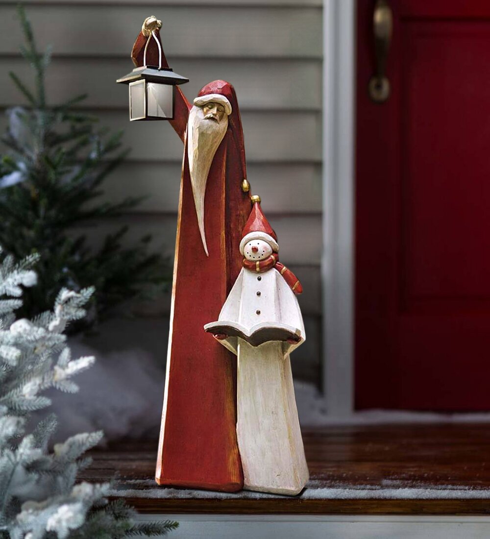 Naotstore - Santa And Snowman Sculpture