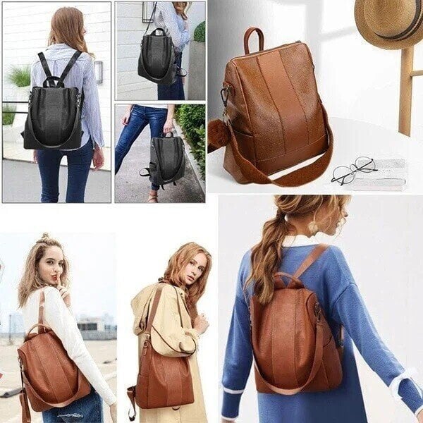 đ„This week's specials - Limited Leather Ladies Anti-theft Backpack - naotstore