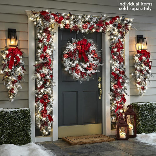 Naotstore - The Cordless Prelit Red And White Holiday Trim