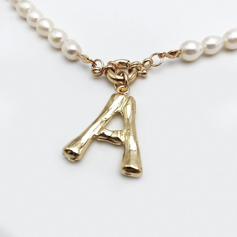 Pearl Initial Necklace - naotstore