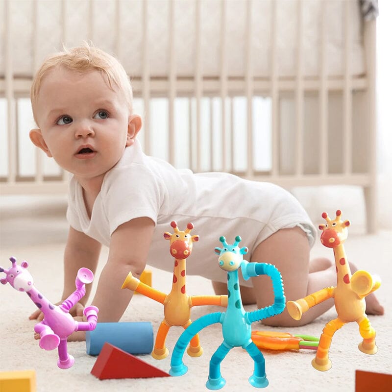 Naotstore - Telescopic suction cup giraffe toy
