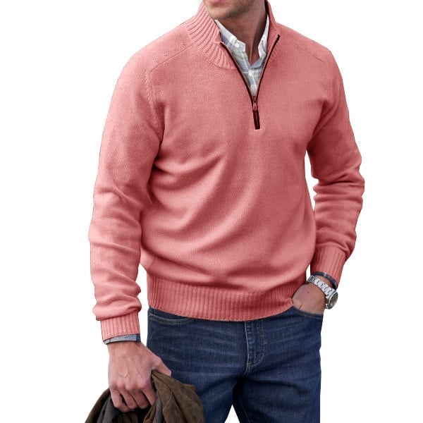 Naotstore - Men's Cashmere Zipper Basic Sweater