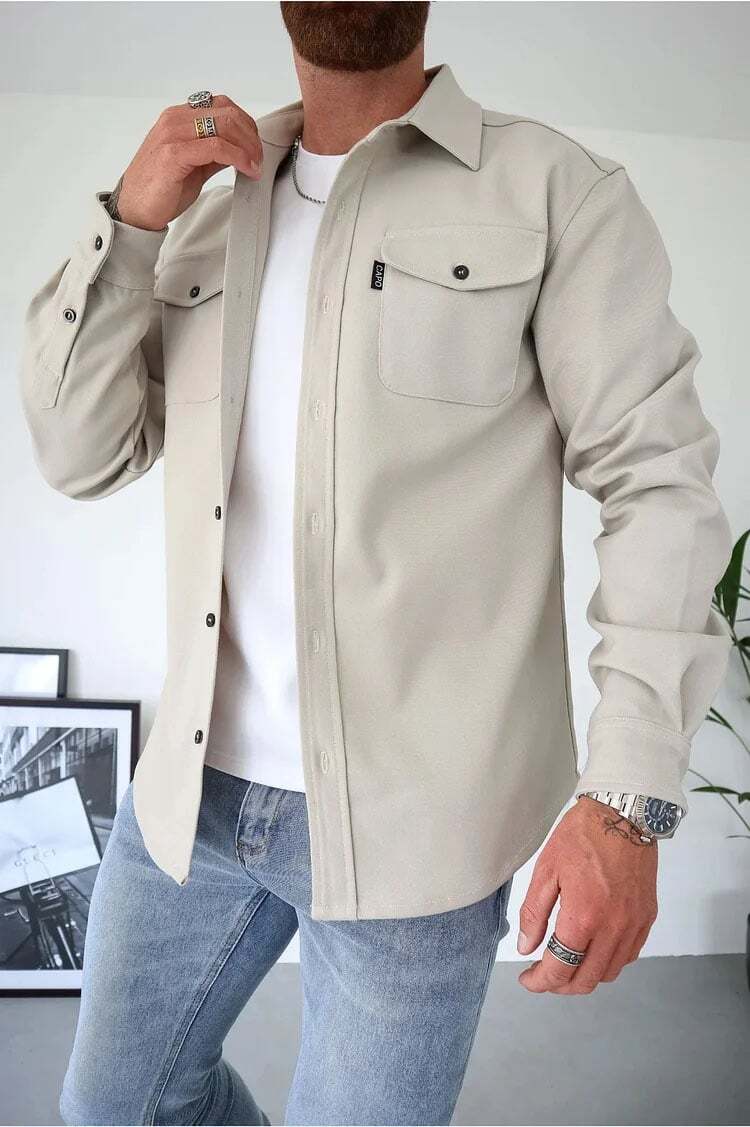 Naotstore - Button Down Shirt Jacket