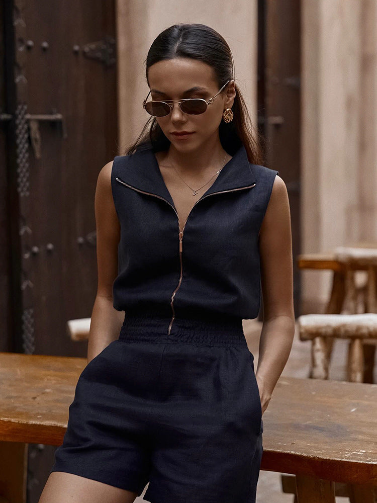 Naotstore - Summer Temperament Sleeveless Jumpsuit
