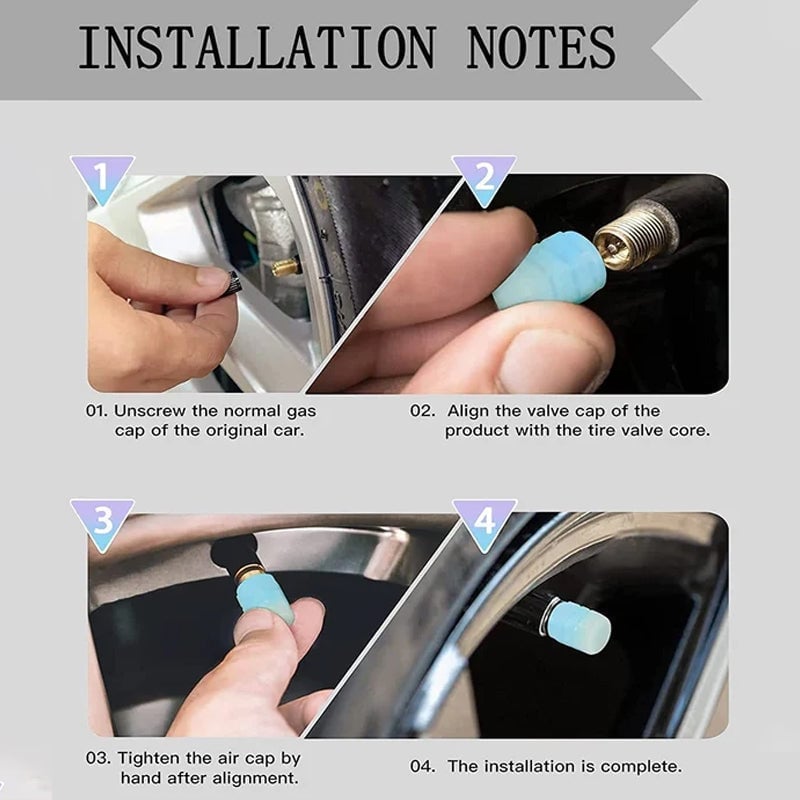 Naotstore - Universal Fluorescent Tire Valve Caps