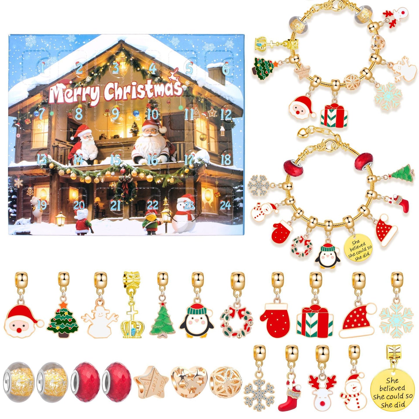 Naotstore - diy christmas advent calendar bracelets set