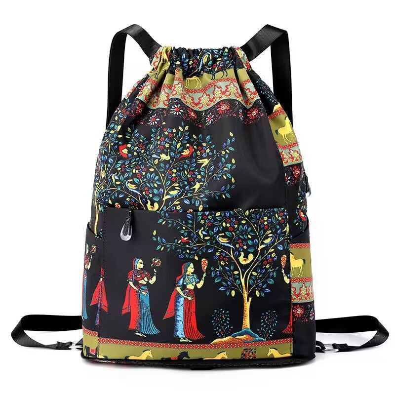 Drawstring Foldable Large Capacity Dry-wet Separation Travel Sports Backpack - naotstore