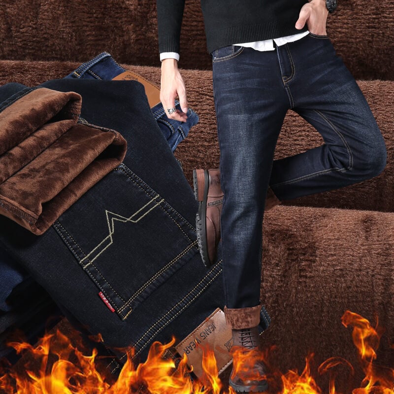 Naotstore - Male Loose Stretchy Denim Straight Pants