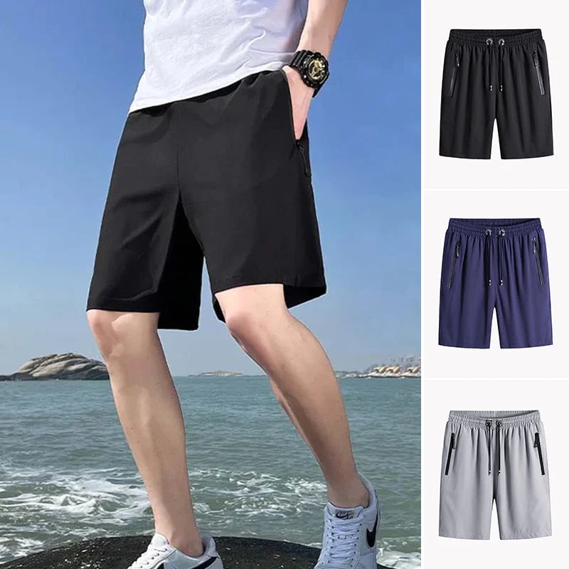 Naotstore - Stylish and Comfortable Plus Size Men's Ice Silk Stretch Shorts