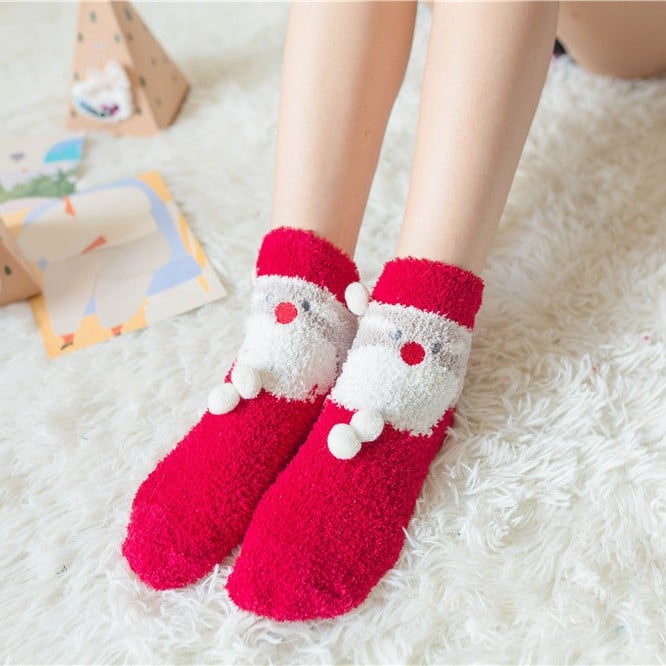 Naotstore - Cute Christmas Style Thickened Warm Socks