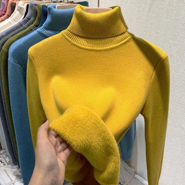 Naotstore - Cozy Women's Turtleneck Fleece Pullover Sweater