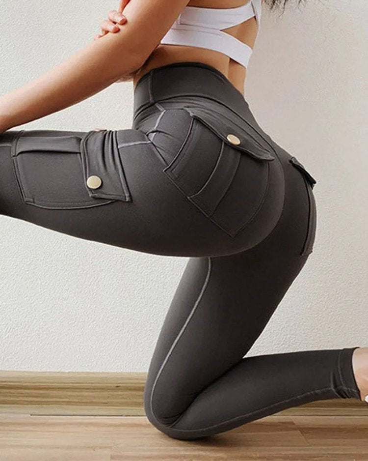 Naotstore - Women's Pocket Sexy Stretch Leggings Fitness Track Pants