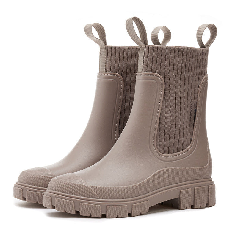 Naotstore - Waterproof Non-Slip Thick Sole Mid-Calf Boots