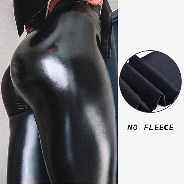 Naotstore - S-shaped PU Leather Leggings