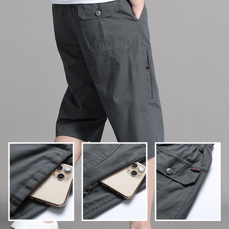 Naotstore - Men’s Relaxed-fit Capri Pants