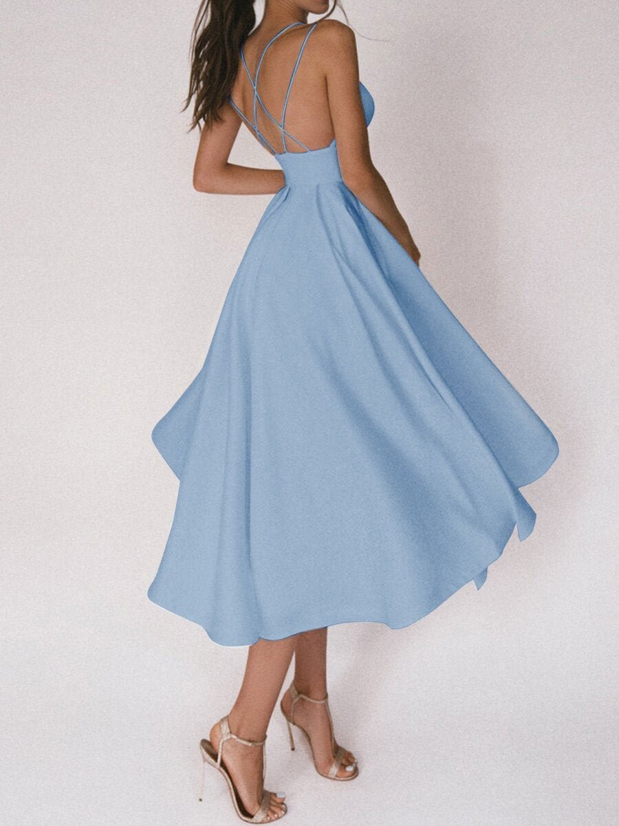 Naotstore - Elegant strappy V-neck dress