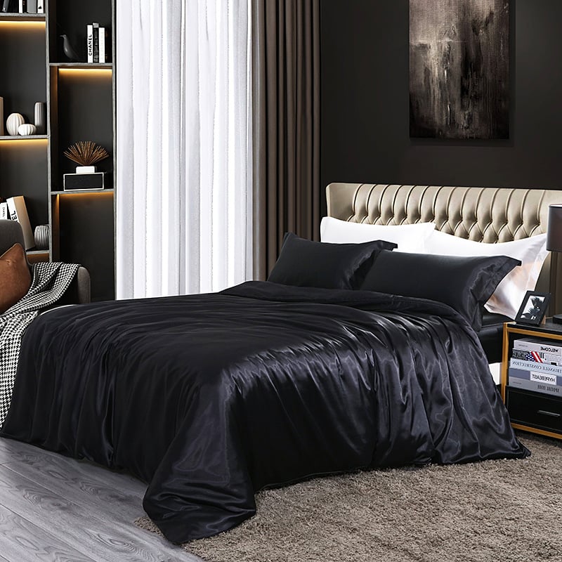 Luxury 25 momme pure mulberry silk four-piece bedding set
