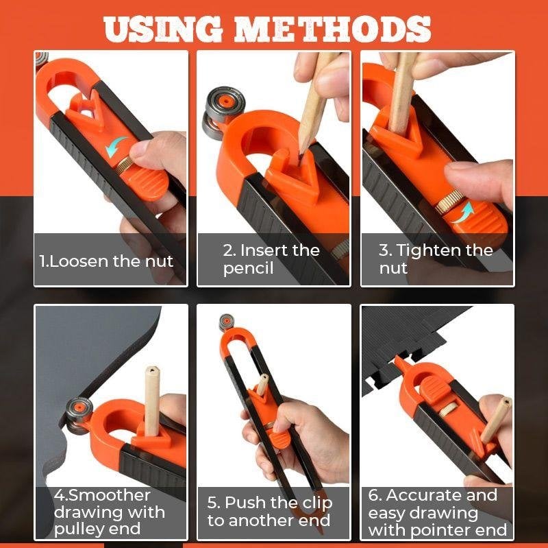 Naotstore - Precise Contour Gauge with Lock