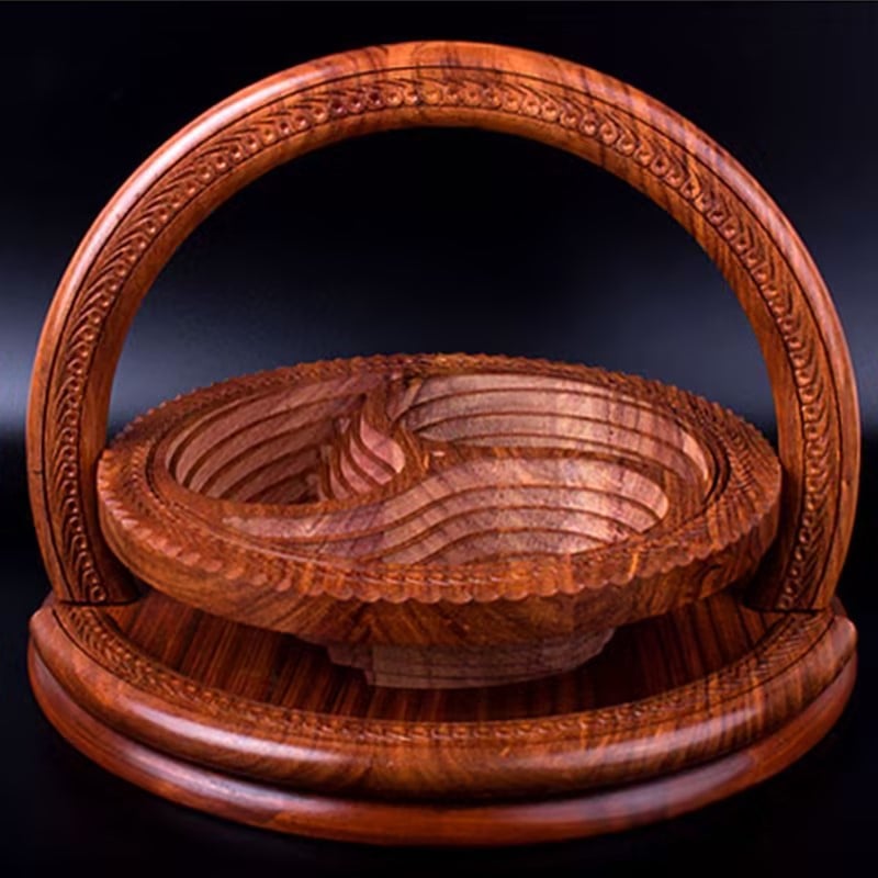 Naotstore - Handmade wood carving fruit plate